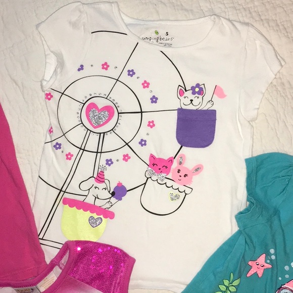 Little girls sz 5 bundle of 5 jumping beans shirts - Picture 4 of 6